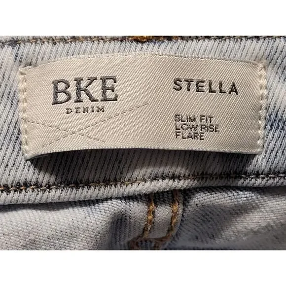 BKE Women's Stella Slim Fit Low-Rise Flare Stretch Jeans Tag 28x32 Actual 28x31 - Picture 7 of 12